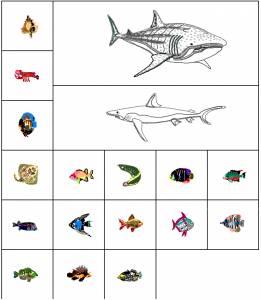 B_11 Морские животные в dwg (рыбы, кит, акула и т.д.)