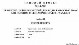 S_33 Типовой проект 901-4-51С а2. Резервуар для воды емкостью 500м3 цилиндрический из монолитного железобетона