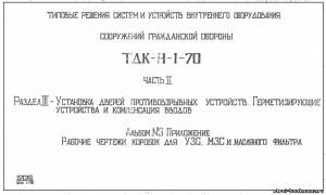 S_75 Типовой проект ТДК-Н-1-70 ч.2 а3. Установка дверей противовзрывных устройств